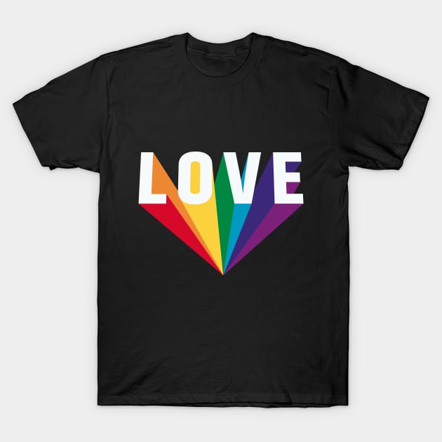 Rainbow Love T-Shirt by MarylinRam18